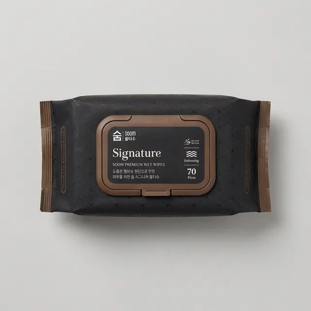 숨 시그니처 물티슈, 63gsm, 70매, 10팩
