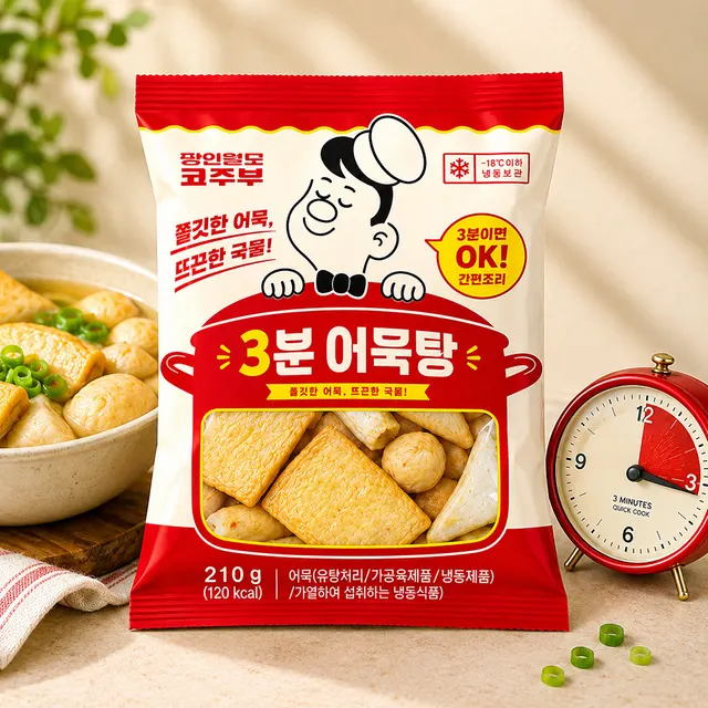 코주부 밀가루 없는 3분 어묵탕, 210g, 4팩