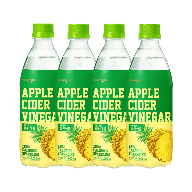 웅진식품 애사비, 파인애플맛, 500ml, 24개
